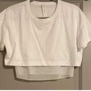 ALO Yoga White Crop Top